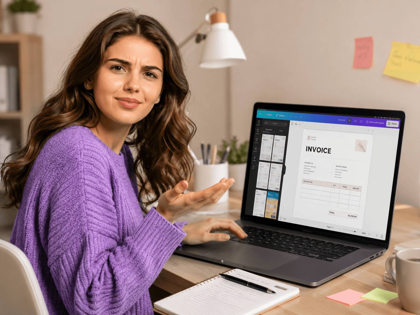 AI Invoice Generator vs Canva